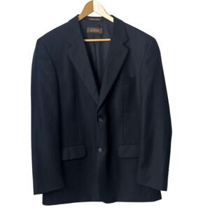 Tasso Elba Men's 41R Blue Angelico 120's Wool Cashmere Blend Blazer Sport Coat